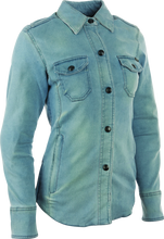 Cargar imagen en el visor de la galería, Speed and Strength Speed Society Armored Moto Shirt Denim Blue Womens - Medium