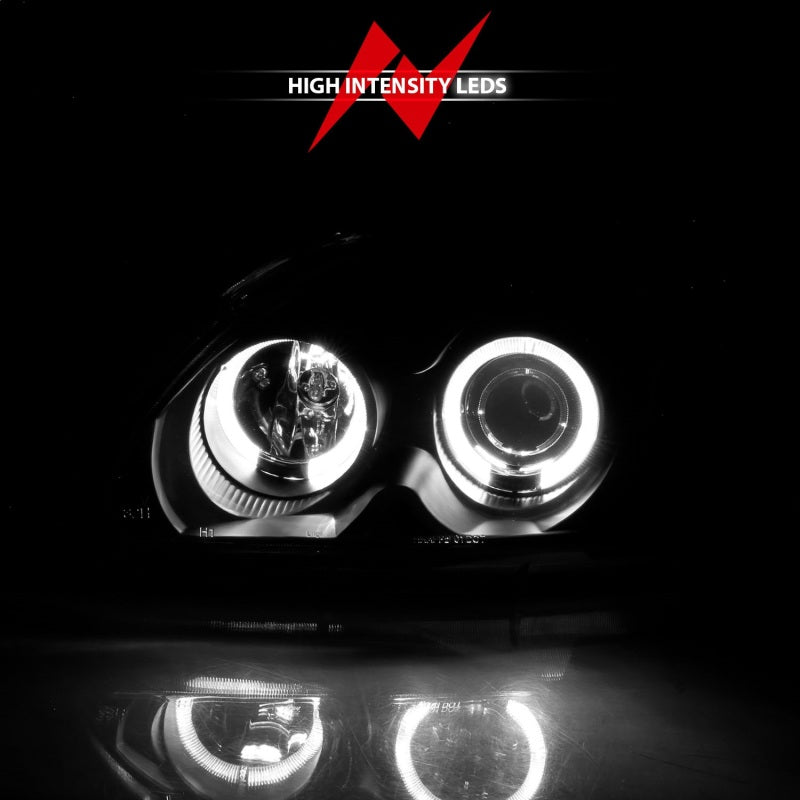 Faros delanteros con proyector ANZO 1996-1998 Honda Civic con Halo negro