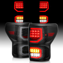 Cargar imagen en el visor de la galería, ANZO 2007-2013 Toyota Tundra LED Taillights Plank Style Black w/Smoke Lens