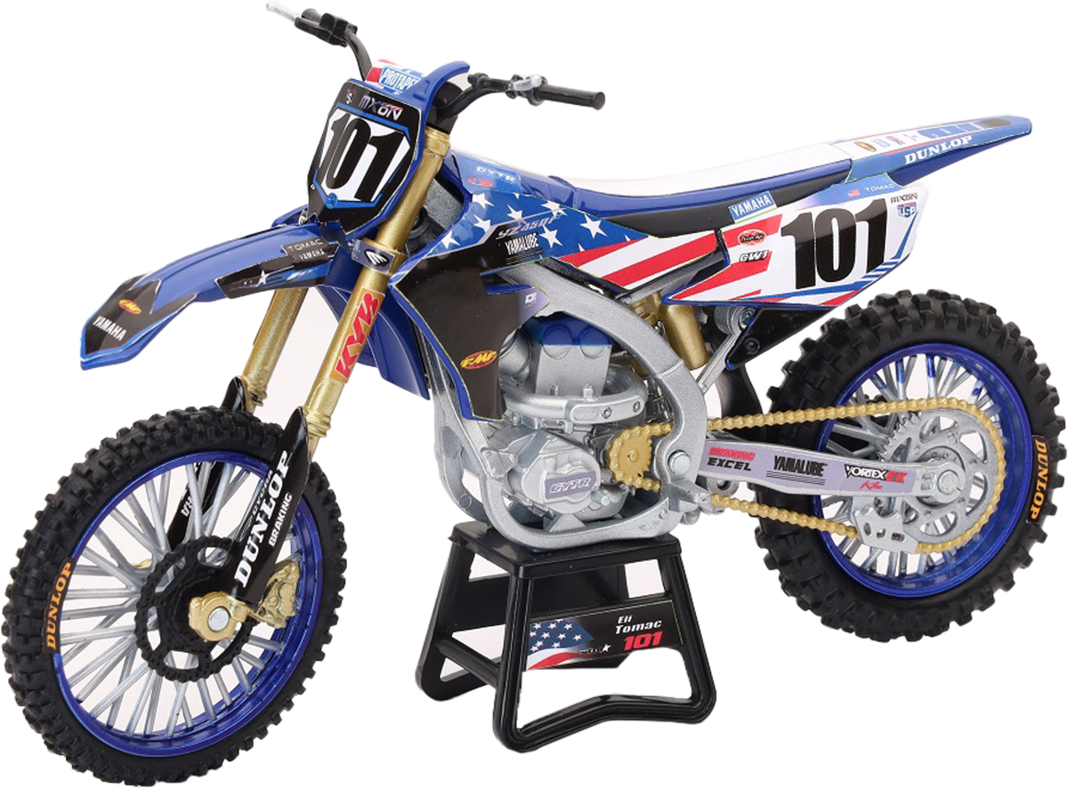 NEW-RAY 1:12 Scale Mxon Yamaha YZ450F ELI Tomac #101 (58423)