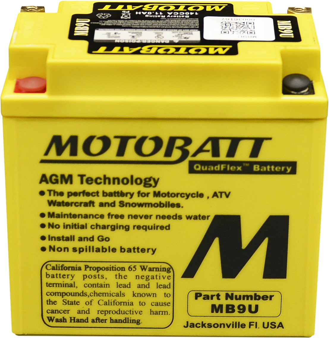 Motobatt Battery MB9UHD Sealed Factory Activated