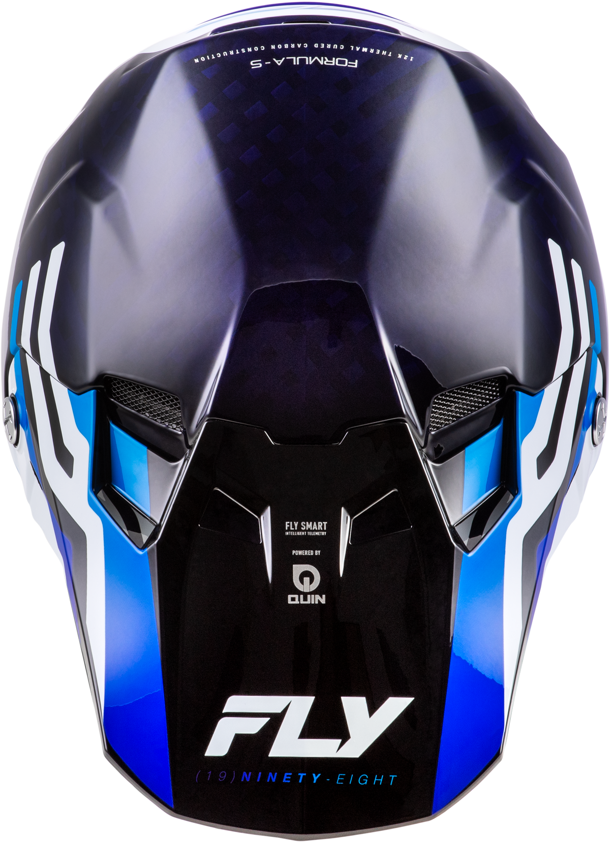 Fly Racing Formula S Carbon Byte Helmet Blue Carbon/Blue/White XL (73-4452X)