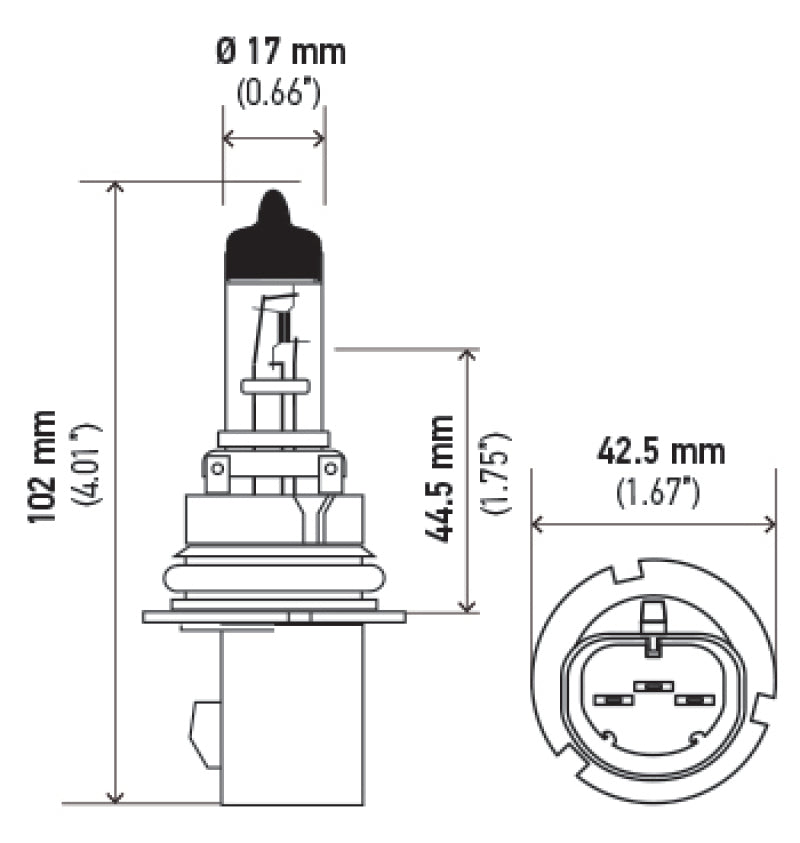 Hella 9007 HB5 12V 65/55W Halogen Bulb PX29t