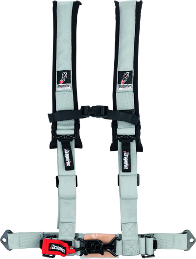 DragonFire Racing H-Style 4-Point Harness 2in Grey — Off-Road UTV Safety