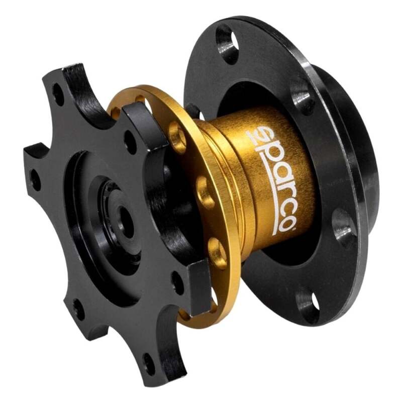 Sparco 6-Bolt Quick Release Steering Wheel Hub Gold