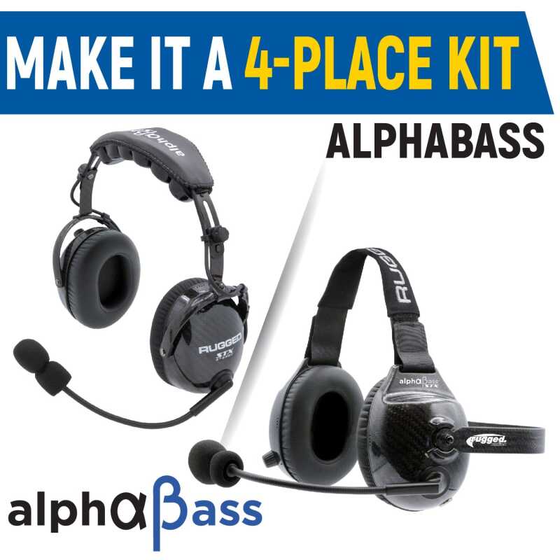 Rugged Radios Rear Seat Expansion Kit w/ Helmet Kits or Headsets /Ultimate Headset - Over the Head (PLUS2-OTU)