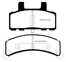 Cargar imagen en el visor de la galería, EBC 97-99 Cadillac Deville 4.6 (Rear Drums) Yellowstuff Front Brake Pads