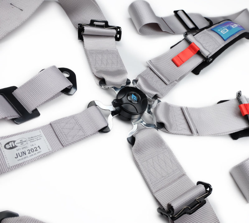 NRG 5-Point 3-Inch Racing Harness with Cam Lock — Silver