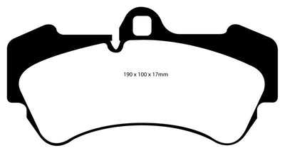 EBC Bluestuff NDX High-Friction Racing Brake Pads — Fits 2004-2006 Porsche Cayenne