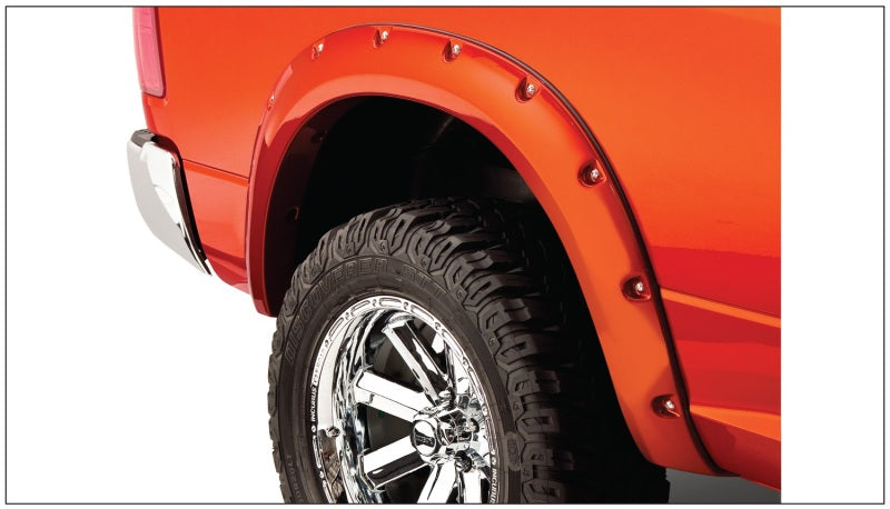 Guardabarros estilo bolsillo para Dodge Ram 1500 Fleetside Bushwacker 09-18, 4 piezas, 67,4/76,3/96,3 pulgadas, color negro