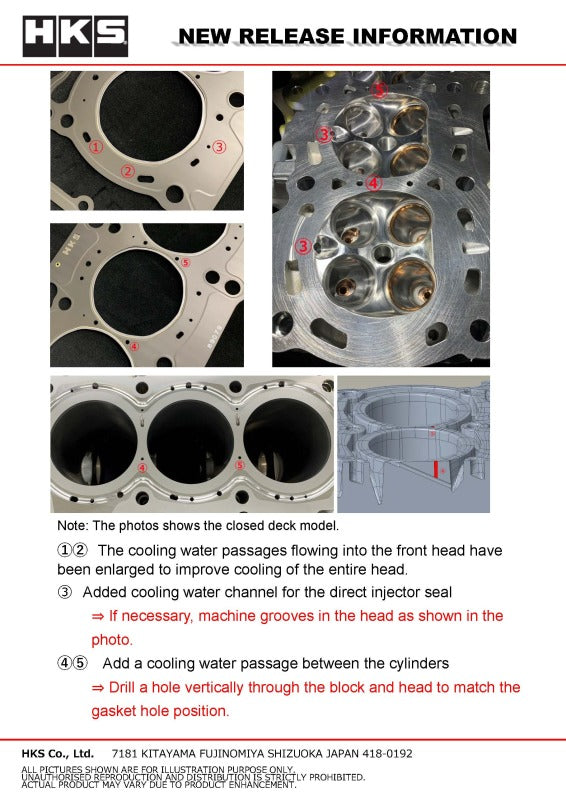 HKS Grommet Head Gasket Super Cooling ProG16E T 1.0