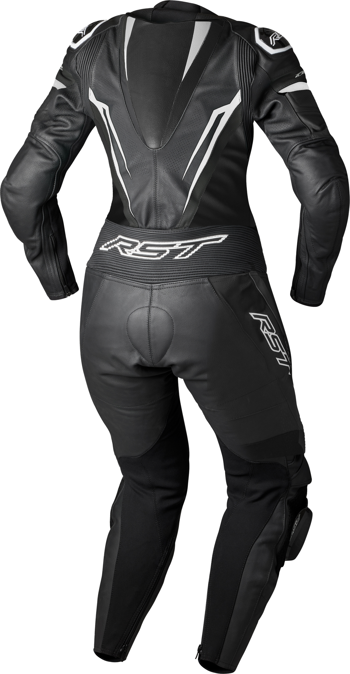 RST Womens Tractech EVO D3O Suit Black/White Leather SM (103643WHI-10)