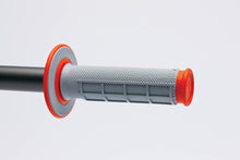 Cargar imagen en el visor de la galería, Renthal MX Dual Compound Grips 1/2 Waffle - Grey/ Orange