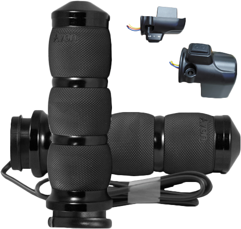AVON AIR Cushion Heated Black Twist Grip (AIR-91-F24-HT)