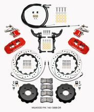 Cargar imagen en el visor de la galería, Wilwood AERO4 / MC4 Rear Kit 14.00 Drilled Red 2015-Up Mustang w/Lines &amp; Cables