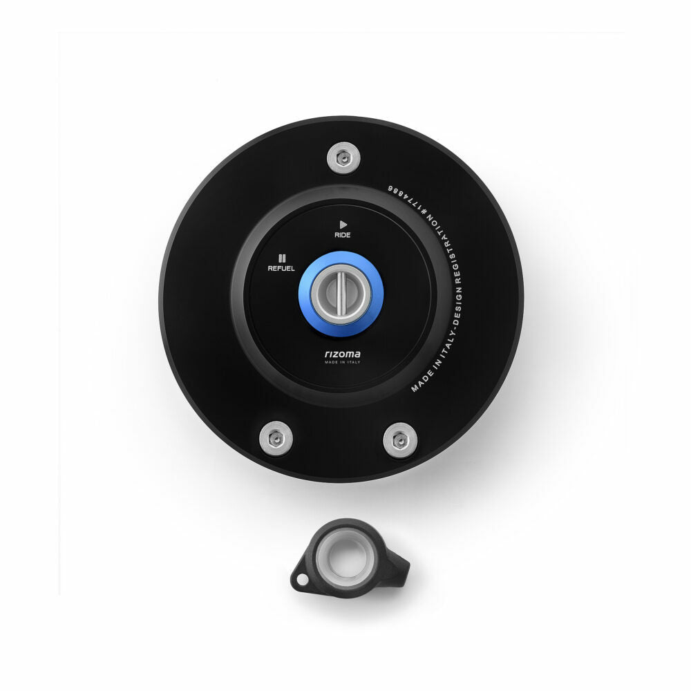 Rizoma GAS CAP Locking Black/Blue BMW (TF051B)