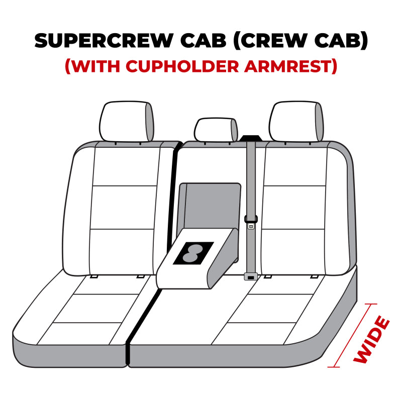 Covercraft 21-24 Ford F-250 Carhartt SeatSaver Custom Second Row Seat Covers - Gravel