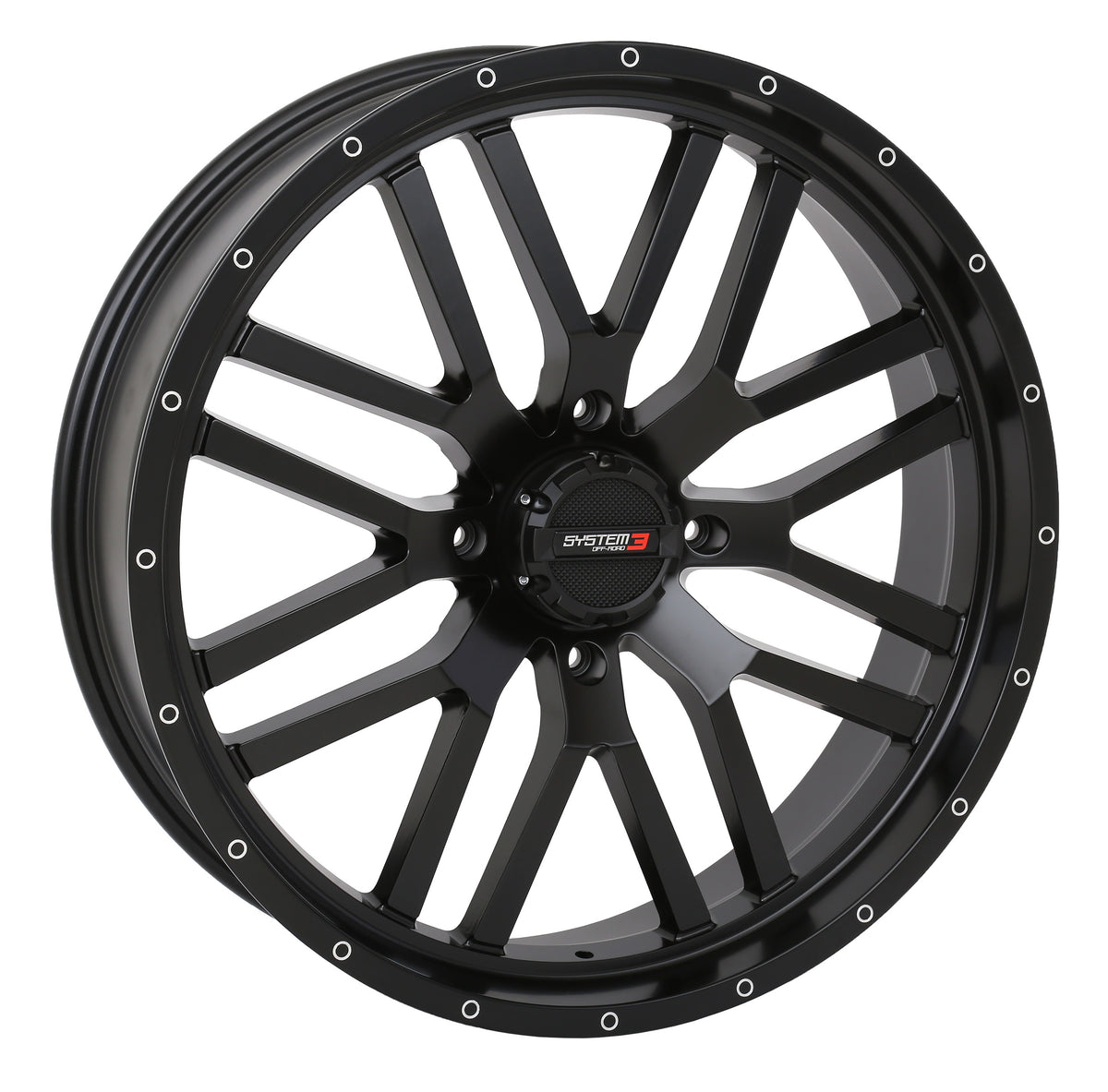 System 3 ST3 Wheel 24X7 4+2.5 (+10MM) 4/137 4 Matte Black (24S3-1137)