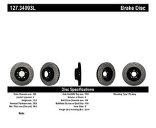 Cargar imagen en el visor de la galería, Rotor delantero izquierdo ranurado y perforado StopTech para BMW 335 (E90/E92/E93) 07-09