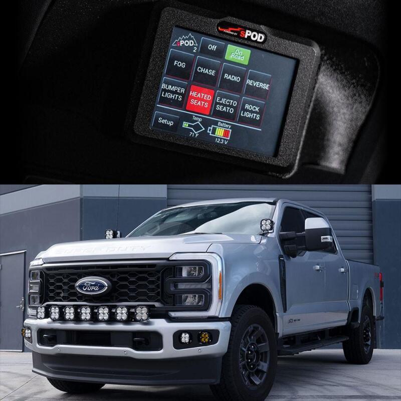 Spod 2023+ Ford F250/F350 Super Duty BantamX Touchscreen Vehicle Power Management Kit