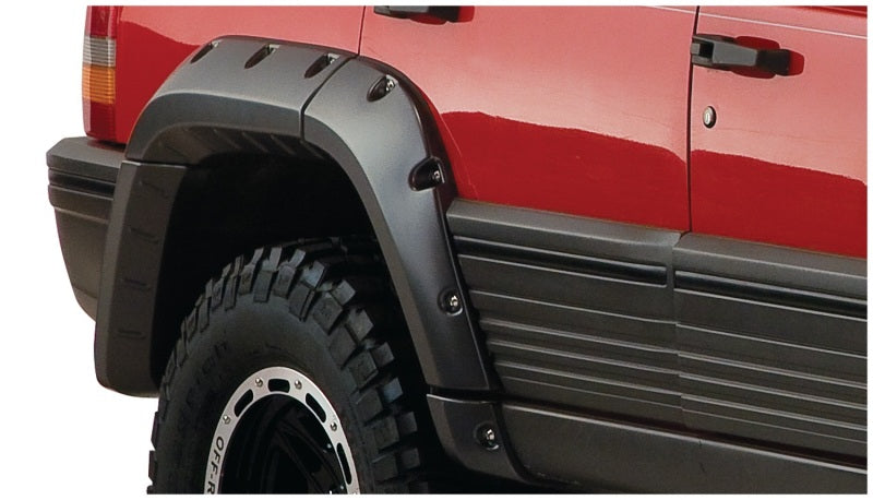 Guardabarros estilo recortado Bushwacker para Jeep Grand Cherokee 93-98, 4 piezas, color negro