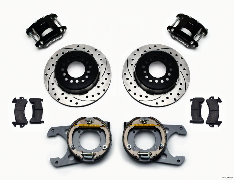 Wilwood D154 P/S Park Brake Kit Drilled Chevy C-10 2.42 Offset 5-lug