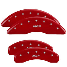 Cargar imagen en el visor de la galería, MGP 4 Caliper Covers Engraved Front &amp; Rear MGP Red finish silver ch