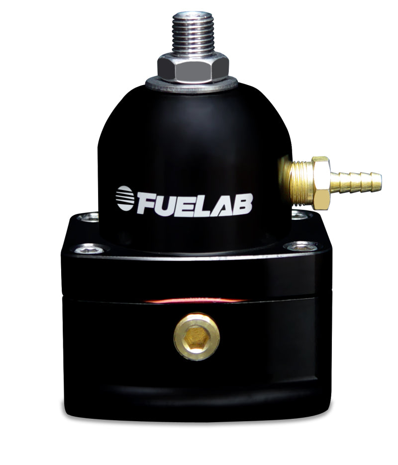 Fuelab 515 EFI FPR ajustable 25-90 PSI (2) -10AN de entrada (1) -6AN de retorno - Negro