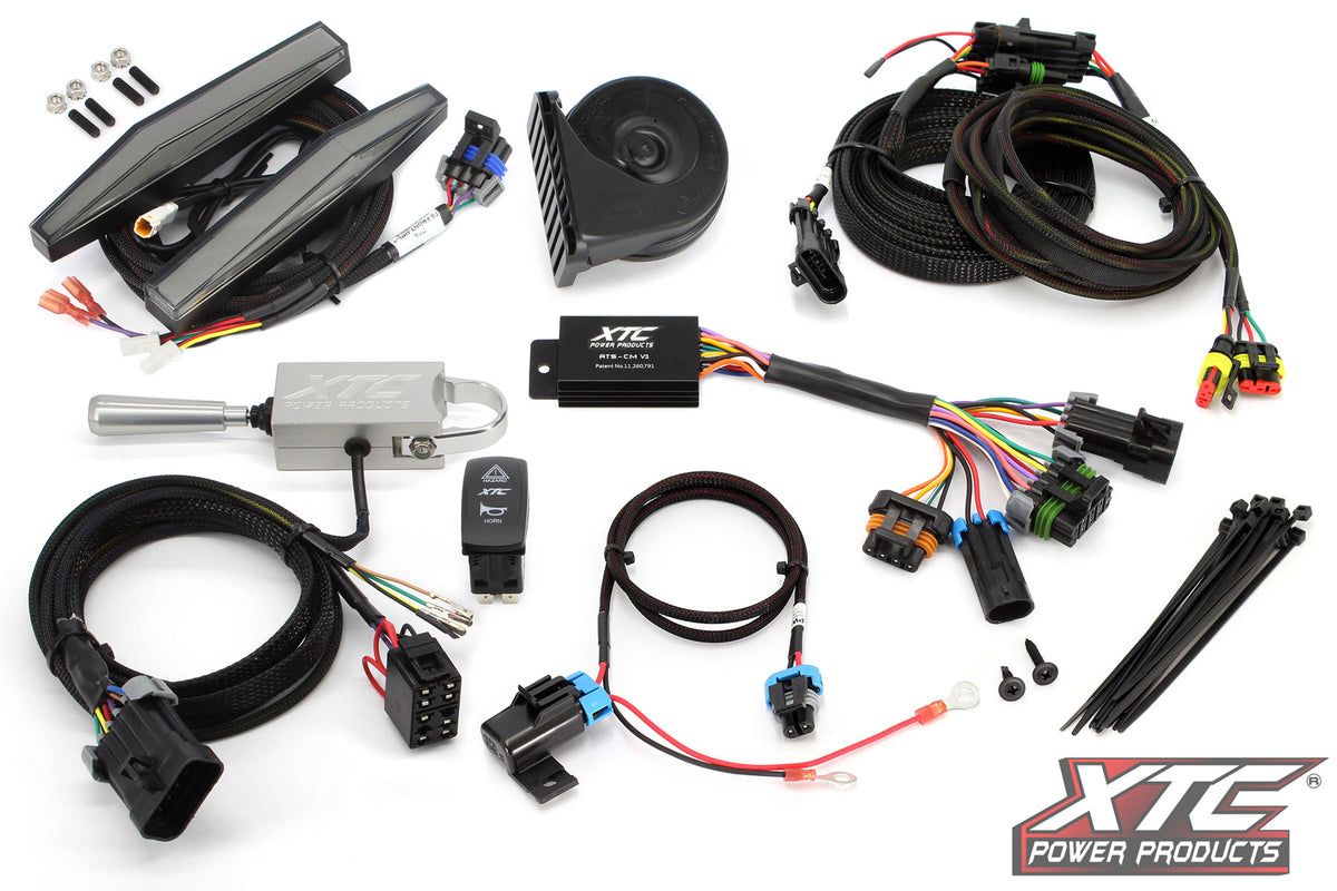 XTC Power Products Auto Turn Signal KIT w/ Billet Lever and Front DRL Lights CAN (XTC ATS-L-CAN-DEF-DR)