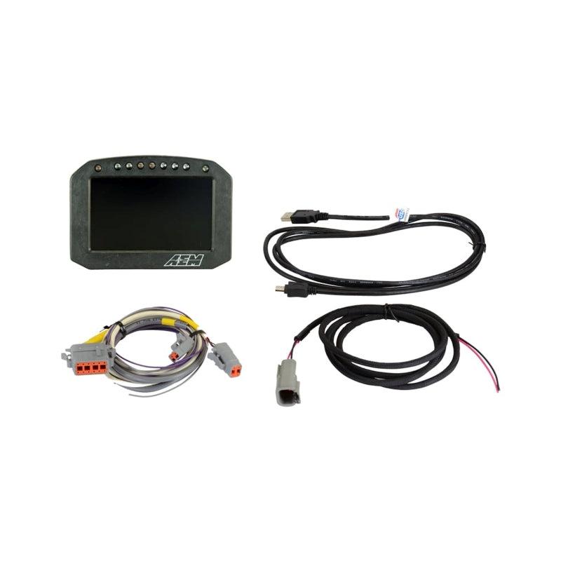 AEM CD-5LG Carbon Logging Flush Digital Dash w/ Internal GPS — AEM Gauges