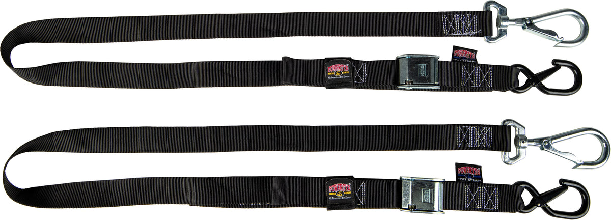 Powertye TIE-Down CAM SEC Hooks/Swivel 1.5"X6' BLK/BLK w/Storage BAG (29622-SB)