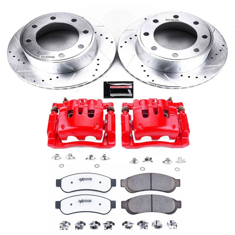 Power Stop Z36 Truck & Tow Rear Brake Kit w/Calipers — Fits 2010-2013 Ford F-250/F-350 Super Duty