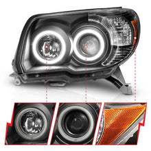 Cargar imagen en el visor de la galería, ANZO 2006-2009 Toyota 4Runner Projector Headlights w/ Halo Black