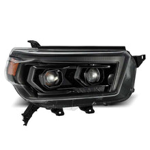 Cargar imagen en el visor de la galería, AlphaRex 10-13 Toyota 4Runner LUXX LED Proj Headlights Plank Style Alpha Black w/Seq Signal/DRL