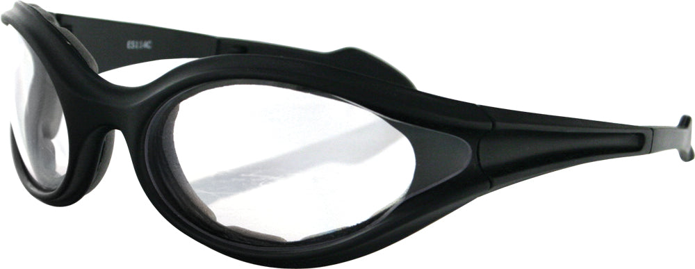 Bobster Foamerz Sunglasses Black w/Clear Lens (ES114C)