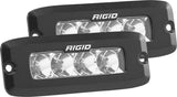 SR-Q Series PRO, Flood Optic, Flush Mount, Black Housing, Pair