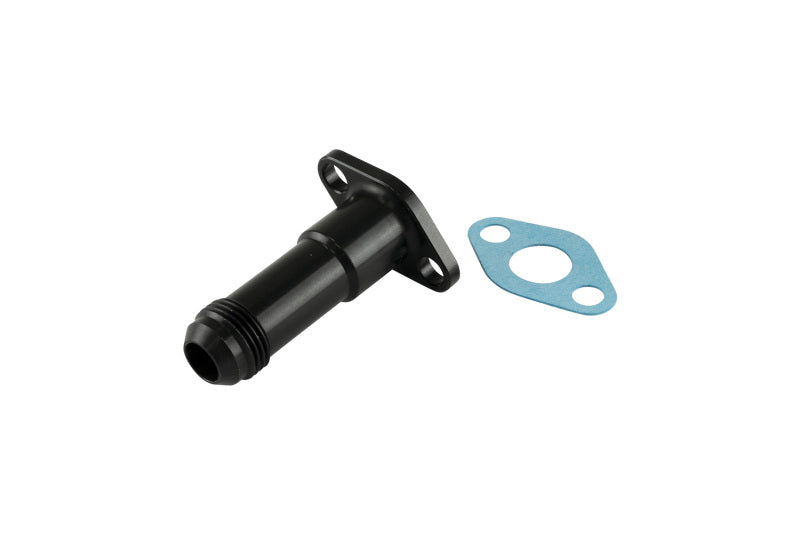 Turbosmart 38.1mm 10AN 75mm Extended Oil Drain - Black