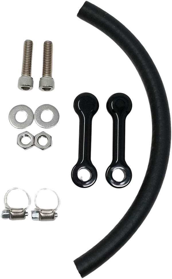 DK Custom Products Billet Tank Lift KIT 2" `99-UP Touring Powder Coat BLK (DK-TRG-TLK-2)
