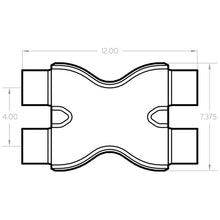 Cargar imagen en el visor de la galería, MagnaFlow Smooth Trans X 2.25/2.25 X 12 SS