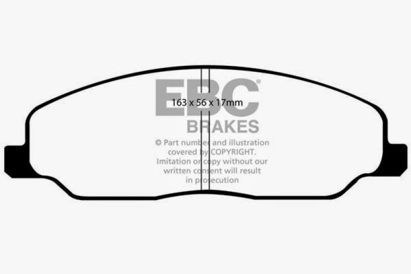 EBC 05-10 Ford Mustang 4.0 Redstuff Front Brake Pads