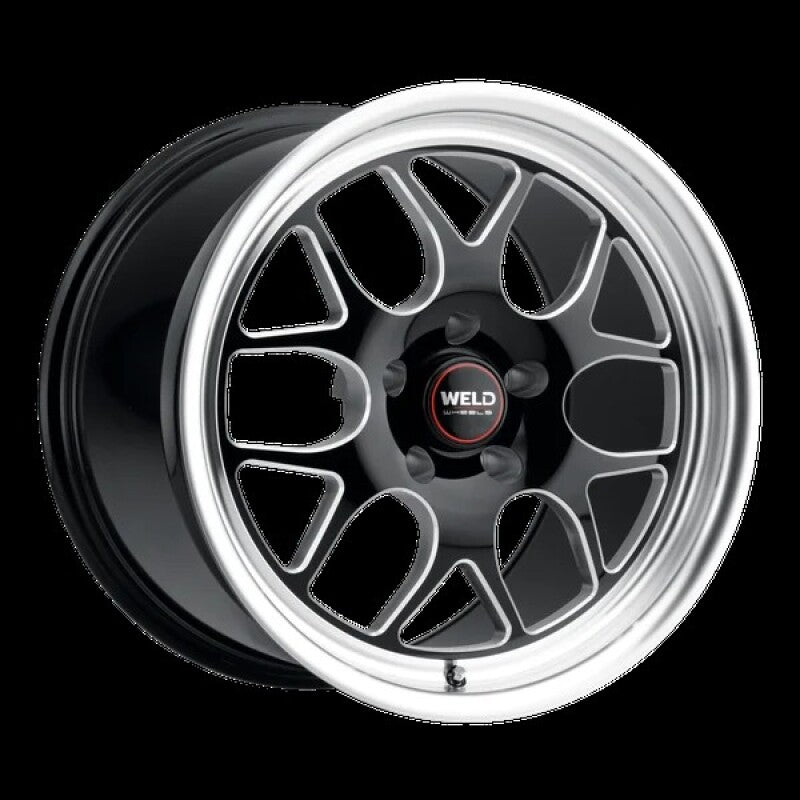 Weld Solana Drag 18x5 / 5x112 BP / ET-23 / 78.1mm Bore - Gloss Black MIL DIA Wheel