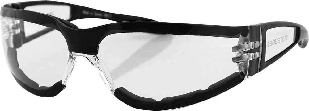 Bobster Shield II Sunglasses Black w/Clear Lens (ESH203)