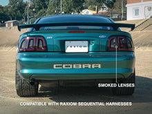 Cargar imagen en el visor de la galería, Raxiom 96-98 Ford Mustang Icon LED Tail Lights- Black Housing (Smoked Lens)