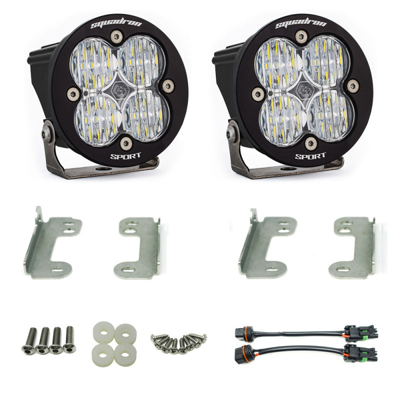 Baja Designs Squadron R Sport Fog Pocket Kit - Clear — Fits 2007-2009 Jeep Wrangler JK