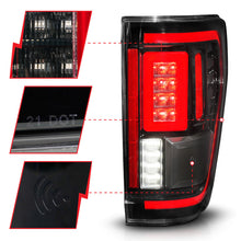 Cargar imagen en el visor de la galería, ANZO 21-23 Ford F-150 LED Taillights Seq. Signal w/BLIS Cover - Black Housing