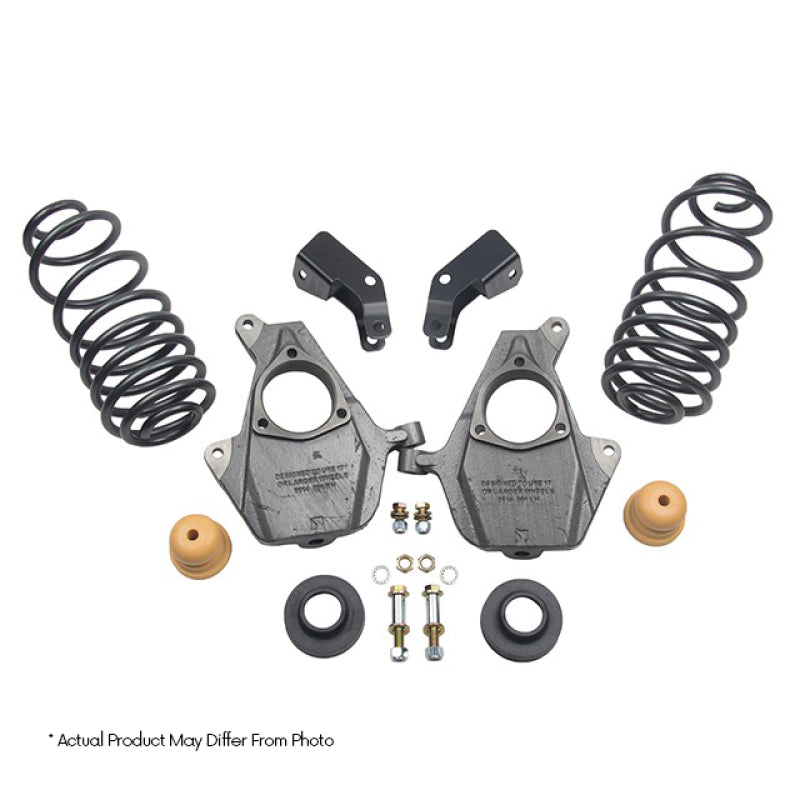 KIT DE BAJADA DE REMOLQUE Belltech para SUV GM 14-17 sin Magnetic Ride de 2 a 4 pulgadas delanteras y 4 pulgadas traseras