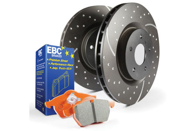 EBC S8 Kit Orangestuff Pads & GD Rotors — Fits 2005-2011 Ford F-250/F-350 Super Duty
