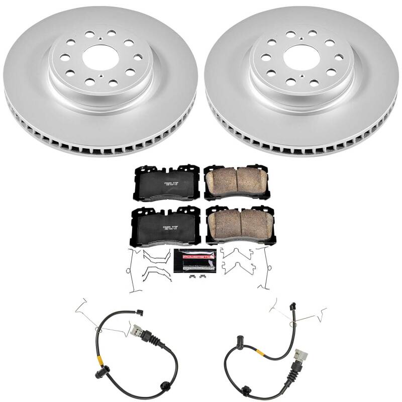 Power Stop 10-17 Lexus LS460 Front Z23 Coated Brake Kit