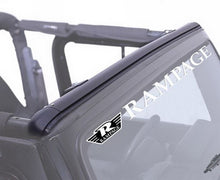 Cargar imagen en el visor de la galería, Canaleta para parabrisas Rampage 1997-2006 Jeep Wrangler(TJ) - Color negro