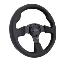 Cargar imagen en el visor de la galería, NRG Reinforced Steering Wheel (320mm) Black Leather w/Black Stitching